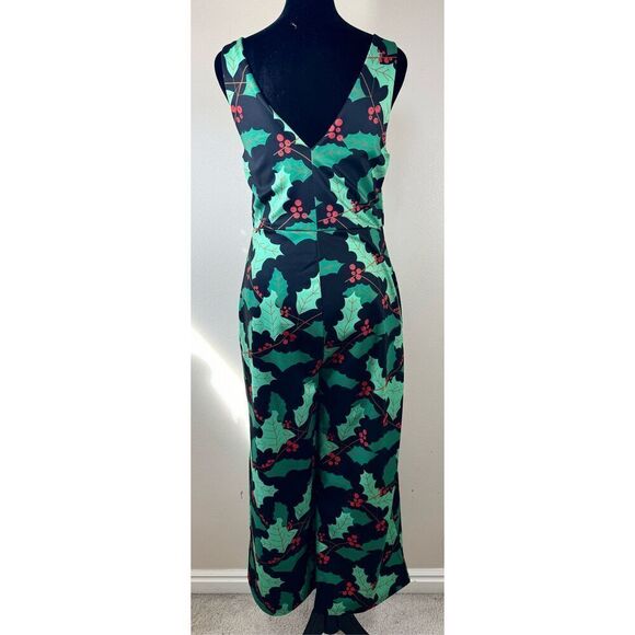 NWOT Shinesty The Deck Yourselves Mistletoe Christmas Wide Leg Jumpsuit Small - Picture 5 of 15